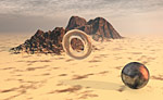 Bryce render: desert scene
